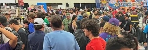 A packed crowd on the show floor